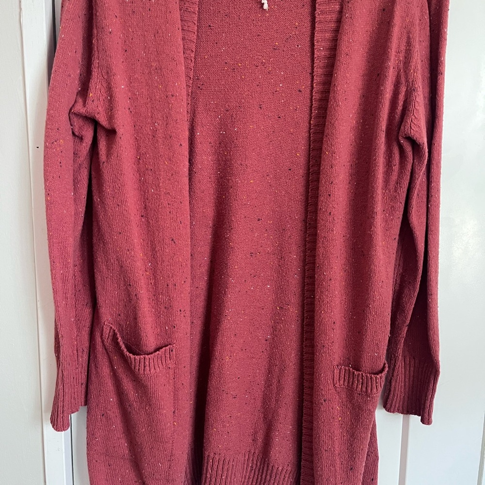 Serra Coral Cardigan Sweater Long Knit
